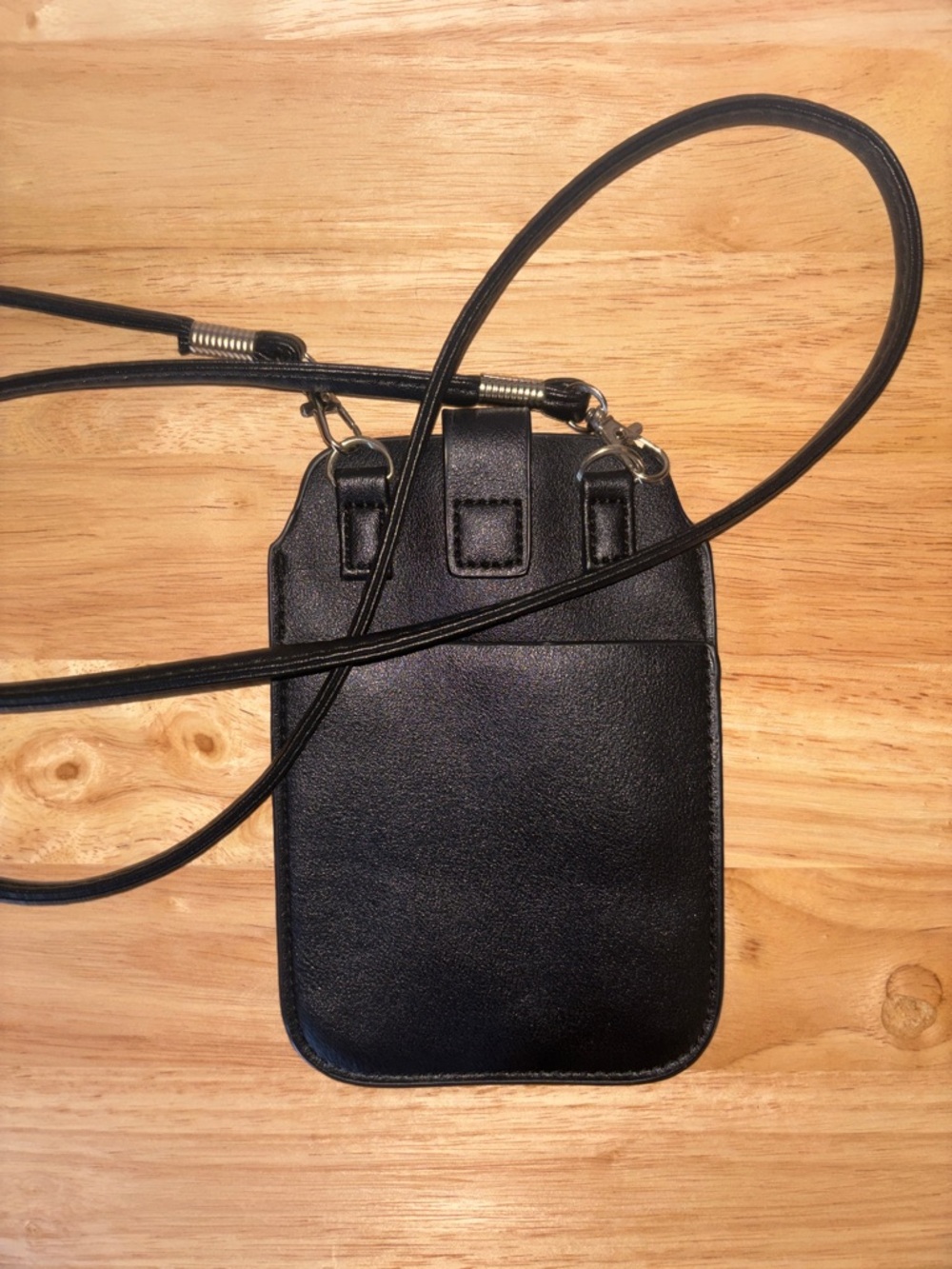Black Crossbody Phone Card Holder Pouch